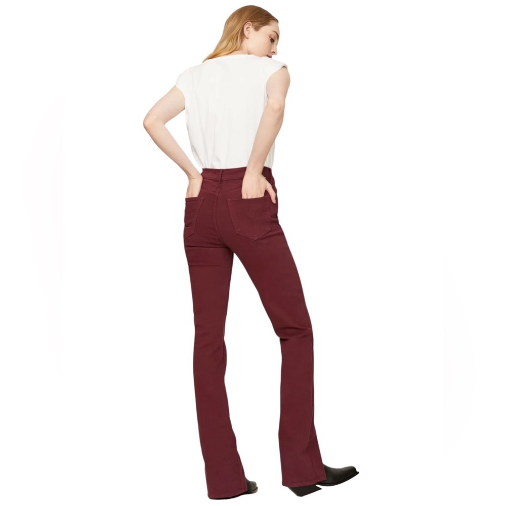 MOTHER Jeans- Rascal Sloced Up Jean in Maroon - Picture 3 of 9